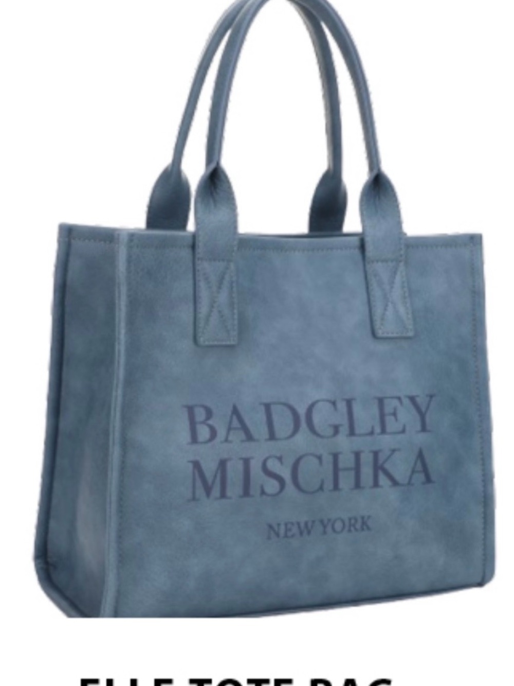 Badgley Mischka Blue Tote Bag Brand New
